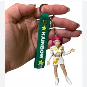 Rainbow Green Key Holder with Figurine